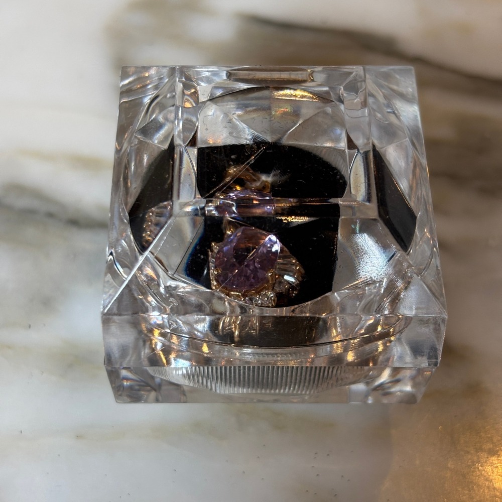 Handmade Amethyst Rose Gold Sterling Silver 925 Sunburst Halo Pendant - Picture 7 of 8